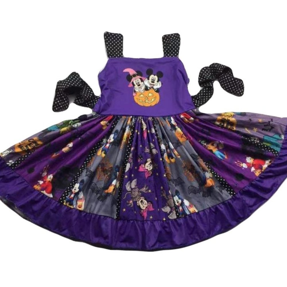 MICKEY AND MINNIE HALLOWEEN TWIRL DRESS